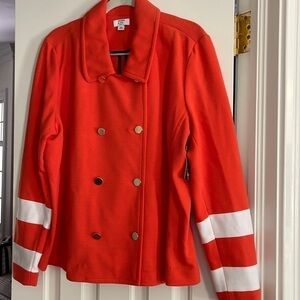Crown & Ivy 🔥Sale🔥orange and white jacket NWT price firm unless bundled